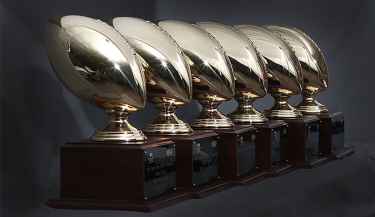 MHSAA Football Trophy. (Photo by Keith Warren)